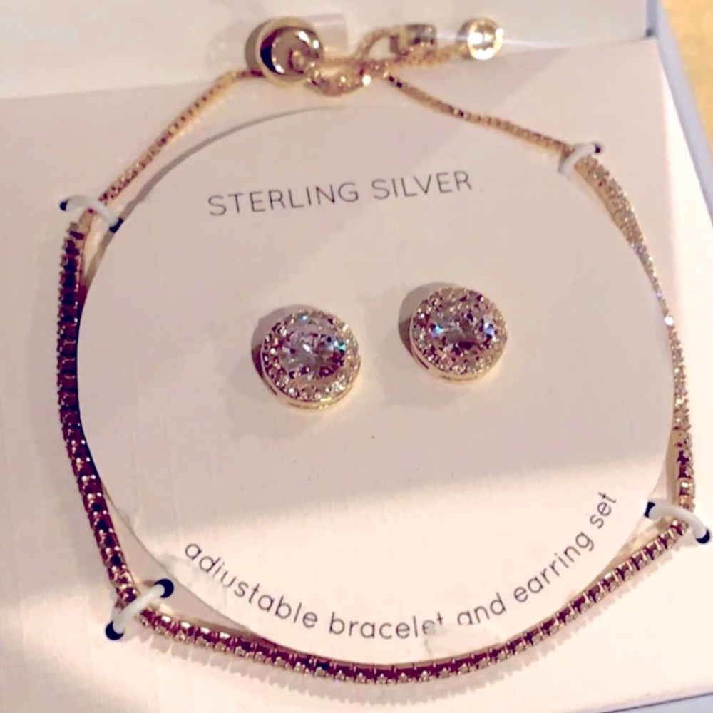 Isabel m Sterling silver 925 YGP with SWA CRY brand new